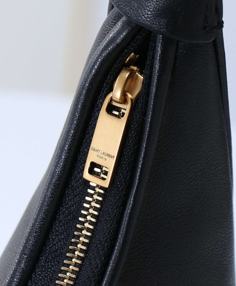 Saint Laurent Calypso Mini Hobo In Plunged Lambskin 791484 Black